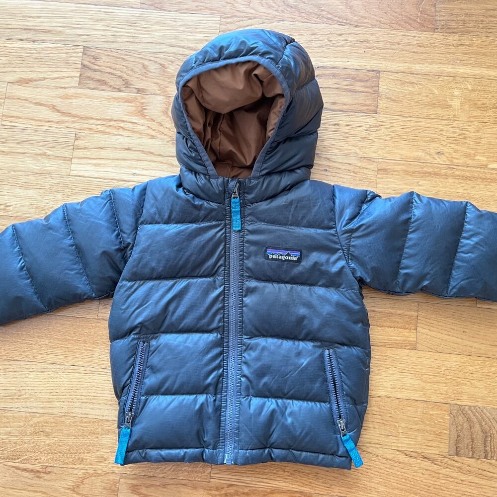 Patagonia Baby Hi-Loft Down Sweater Hoody, 6-12 months, $100
